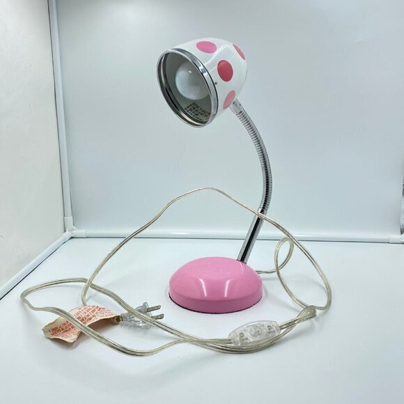 Pottery Barn Kids Gooseneck Desk Lamp Pink Dot - Picture 3 of 7